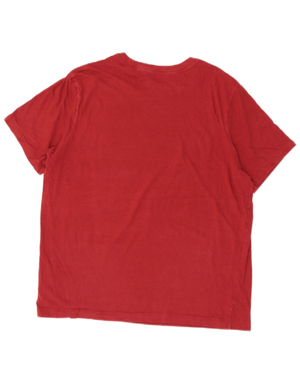 Camiseta Nike masculina gráfica grande algodão Borgonha