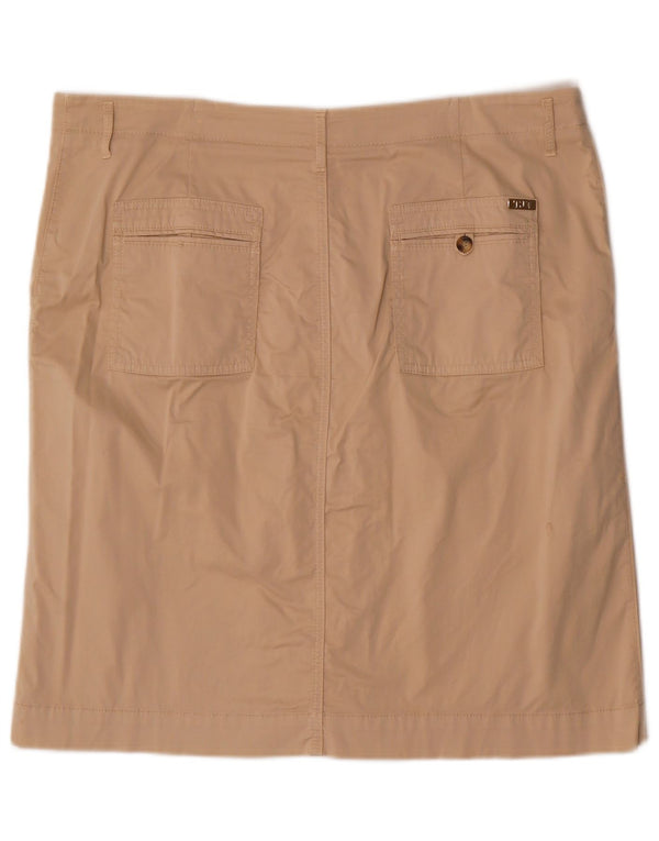 Saia reta feminina Trussardi IT 52 2XL W38 algodão bege