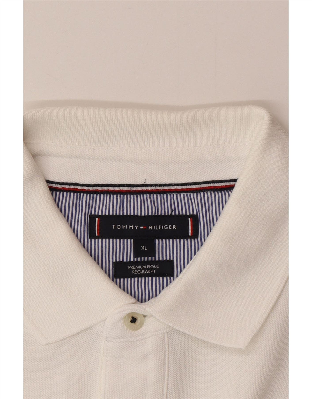 Camisa polo masculina Tommy Hilfiger Regular Fit XL branca