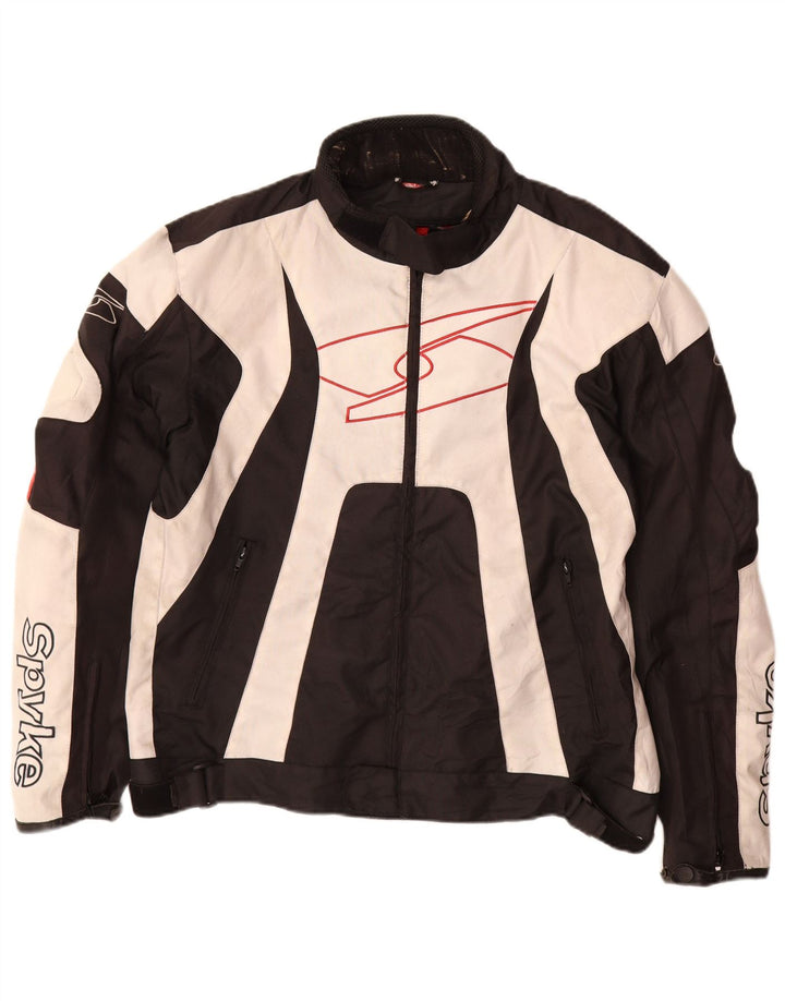 Jaqueta masculina Spyke Graphic Racer tamanho 58 3XL poliéster colorblock preto