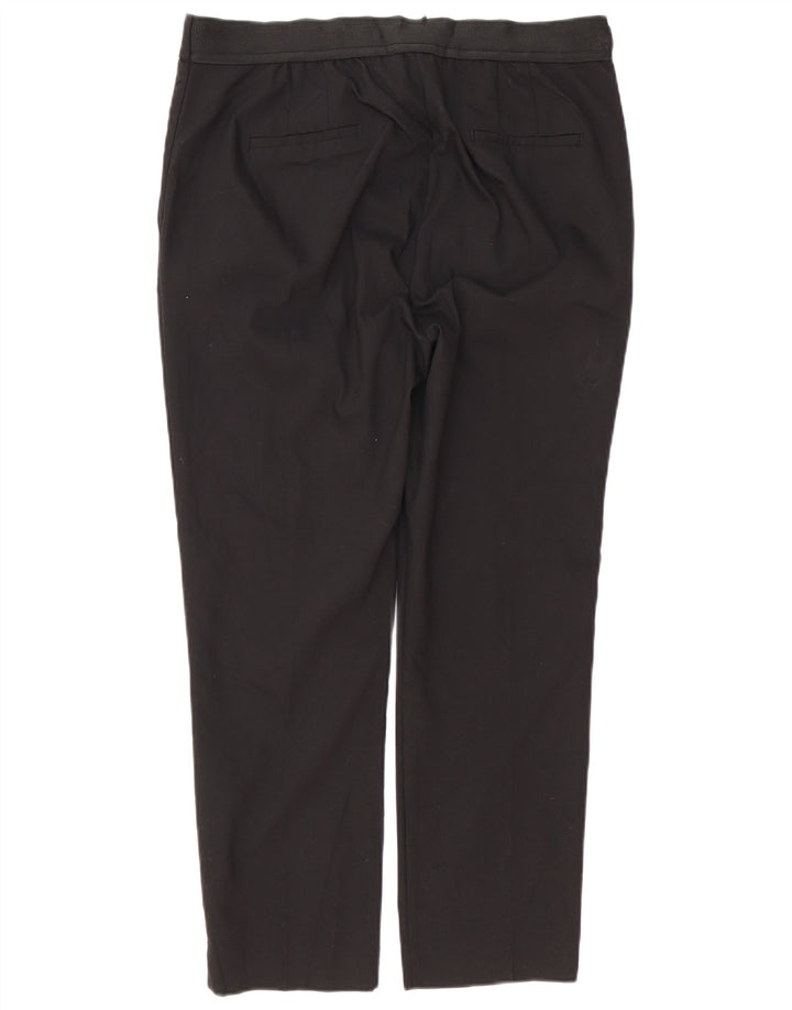 Calça feminina reta casual Zara W34 L28 preta