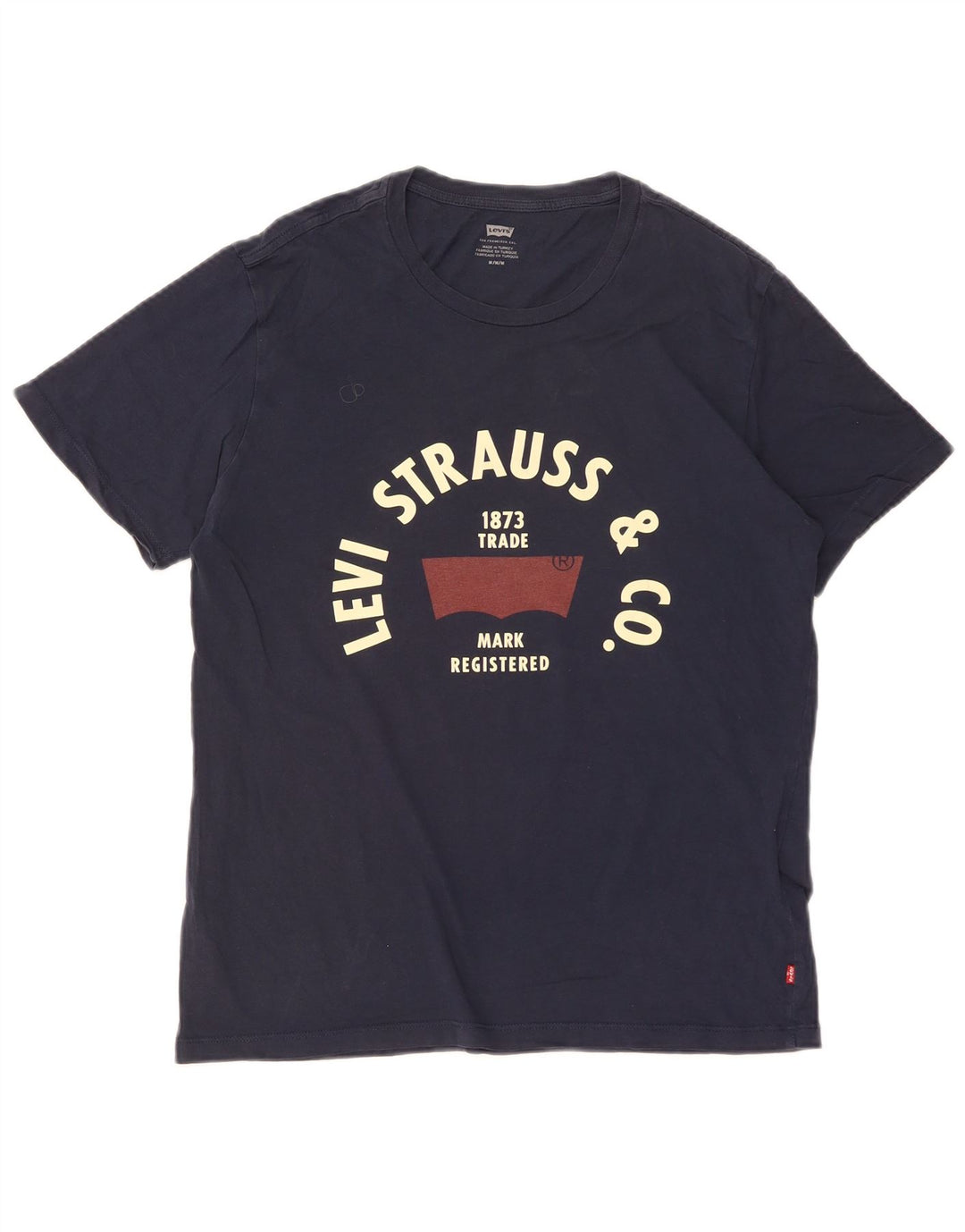 Camiseta gráfica masculina Levi's Top médio algodão azul marinho