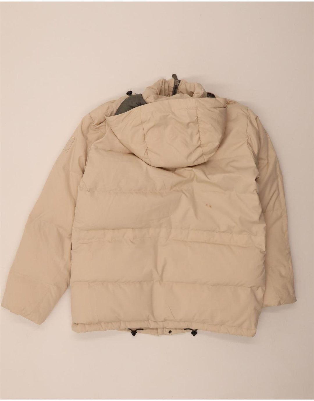 Jaqueta masculina acolchoada com capuz MURPHY & NYE UK 40 poliéster bege grande