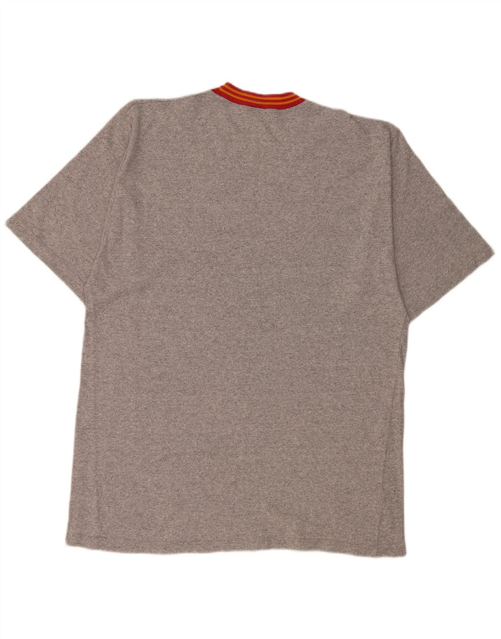 Camiseta masculina Asics Top 2XL algodão manchado cinza