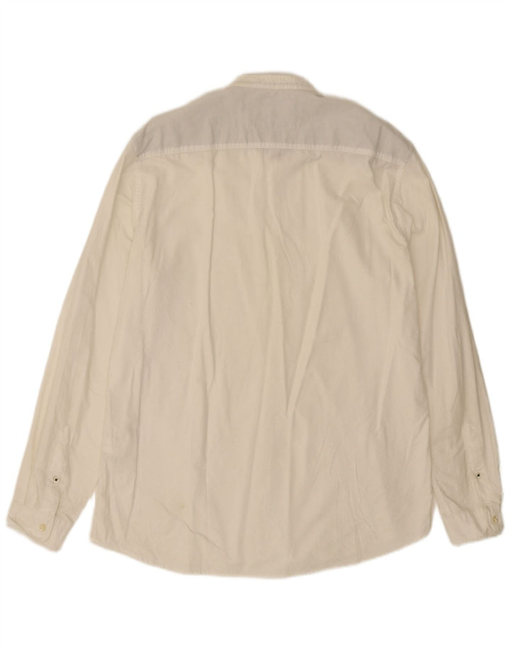 Camisa masculina ZARA com ajuste relaxado médio algodão branco