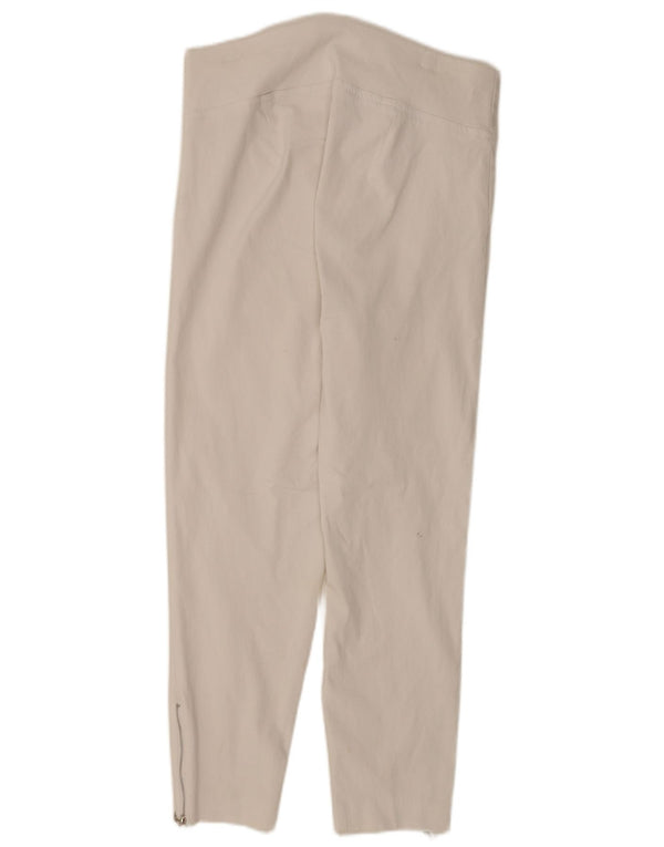 Leggings femininas Marks & Spencer Autograph Reino Unido 14 grande W34 viscose branca
