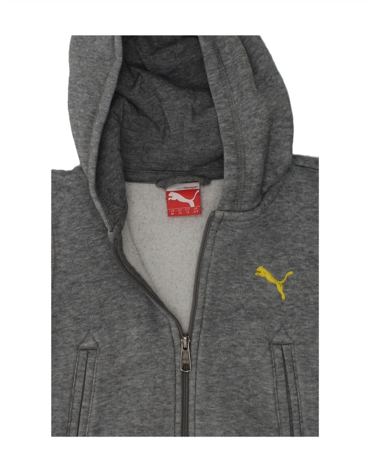 PUMA Baby Boys Zip Hoodie Sweater 6-9 Months Grey Cotton Vintage Puma and Second-Hand Puma from Messina Hembry 
