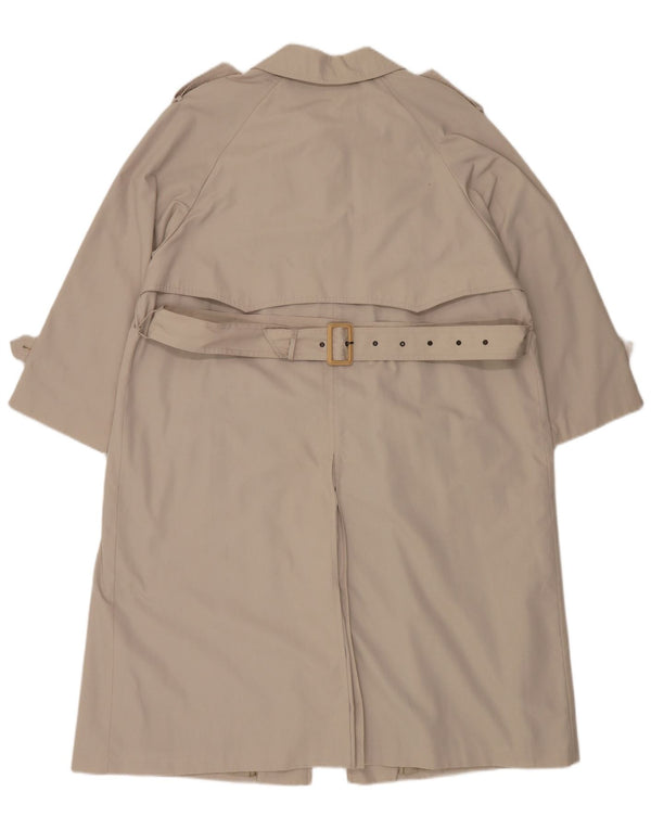Vintage Womens Trench Coat UK 20 2XL Beige Polyester