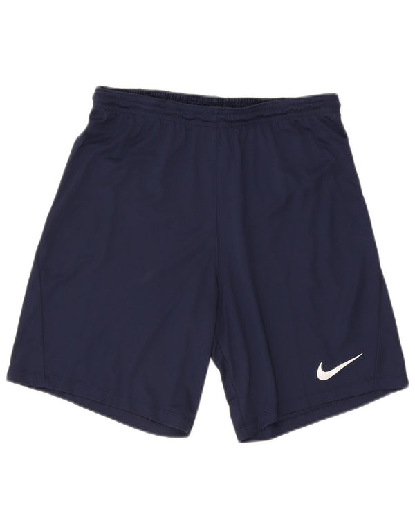 Shorts esportivos masculinos Nike Dri Fit médio azul marinho poliéster