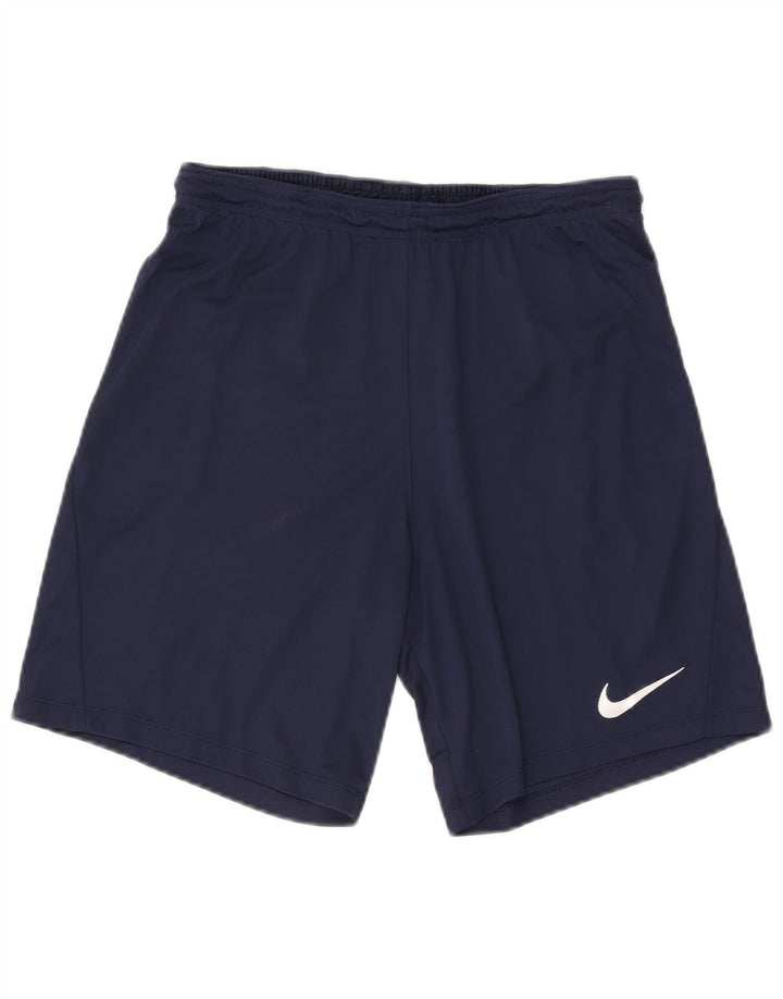 Shorts esportivos masculinos Nike Dri Fit médio azul marinho poliéster