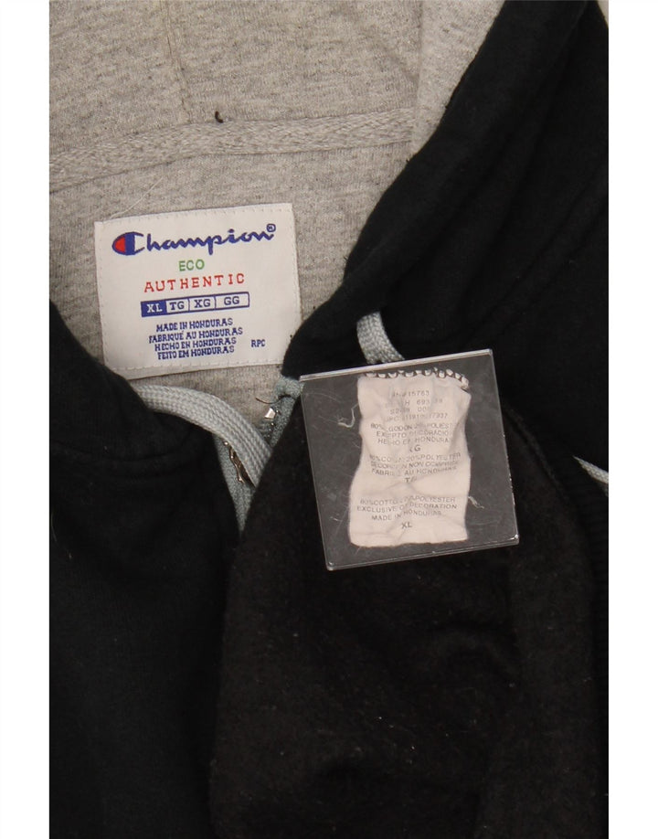 CHAMPION Mens Zip Hoodie Sweater XL Black Cotton Vintage Champion and Second-Hand Champion from Messina Hembry 