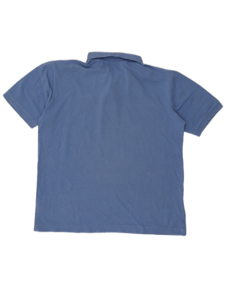 Camisa polo masculina Kappa algodão azul médio