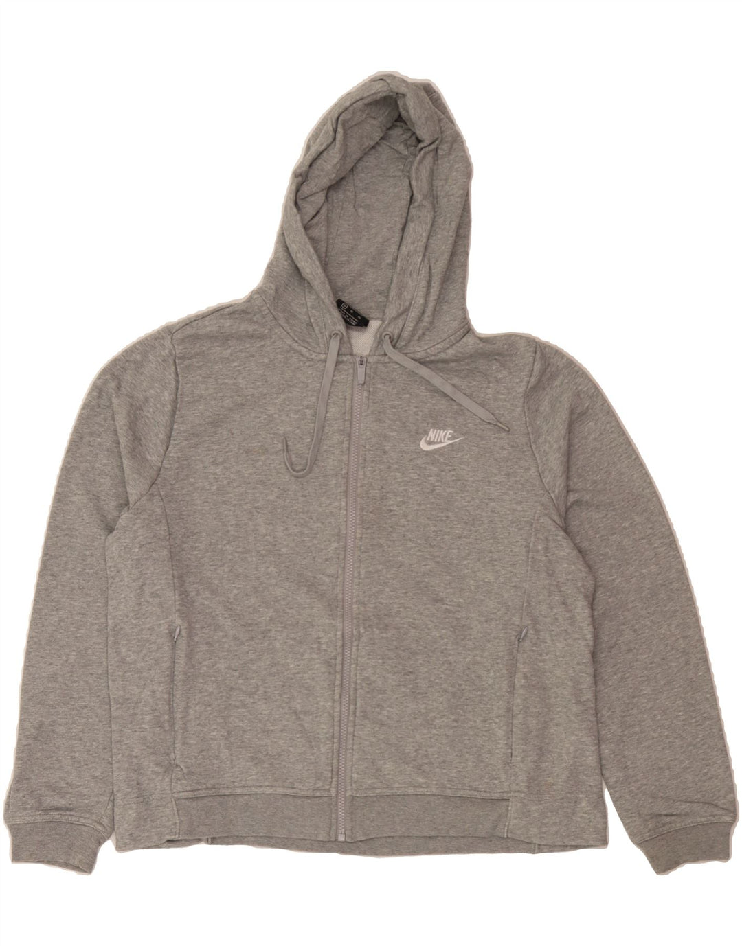 NIKE Womens Zip Hoodie Sweater UK 18 XL Grey Cotton Vintage Nike and Second-Hand Nike from Messina Hembry 