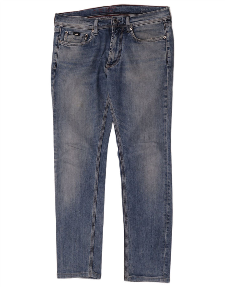 Gas Mens Anders Slim Jeans W33 L30 Azul Algodão