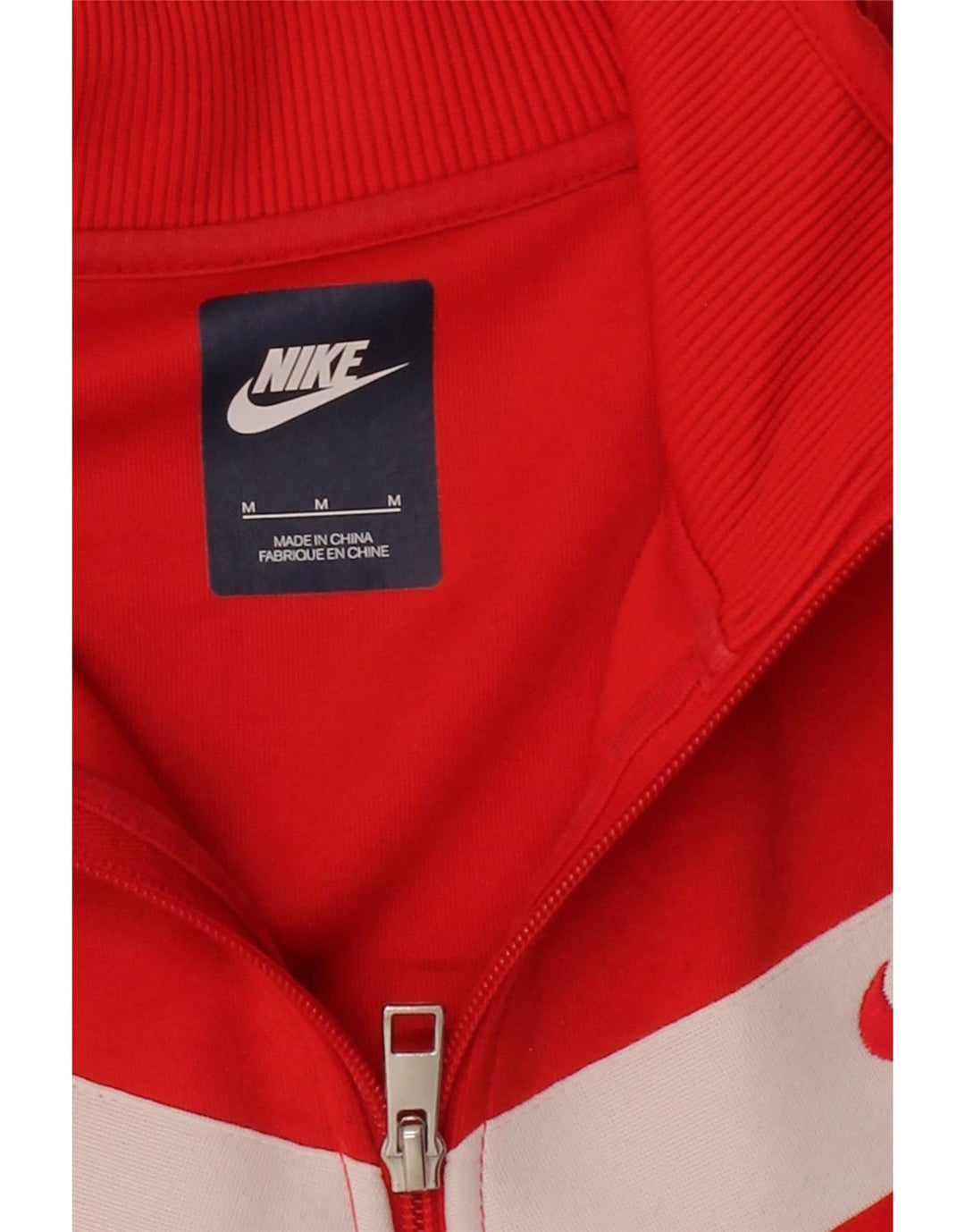 NIKE Mens Tracksuit Top Jacket Médio Vermelho Colourblock Algodão