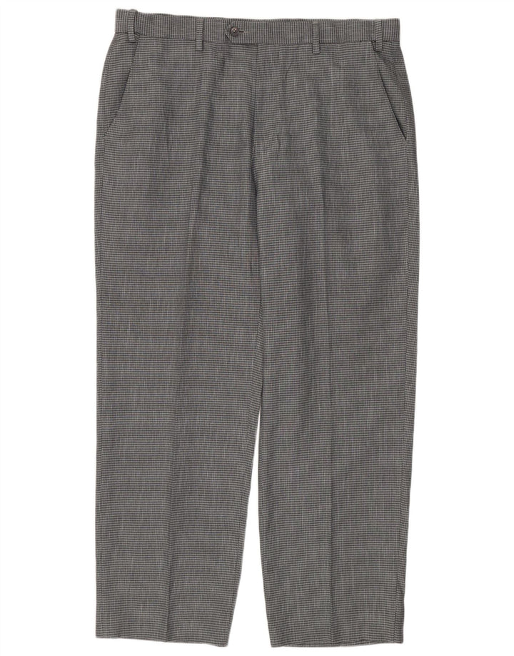 Calça masculina Marks & Spencer reta regular fit W36 L29 cinza