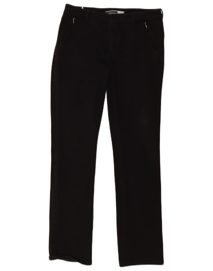 Calça jeans reta feminina Sportmax W30 L32 algodão preto