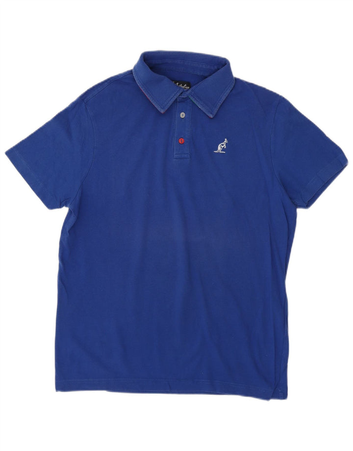 Camisa polo masculina AUSTRALIAN L'ALPINA algodão azul médio