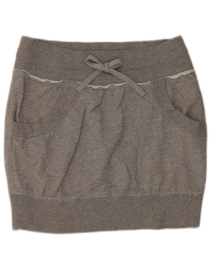 Minissaia feminina Benetton W30 cinza médio