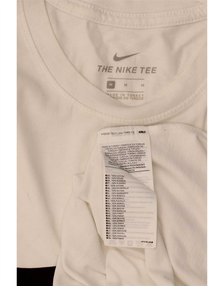 Camiseta Nike masculina gráfica Top médio algodão branco