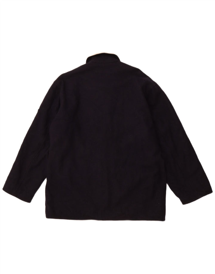 Jaqueta corta-vento masculina IVY OXFORD Reino Unido 42 XL algodão azul marinho