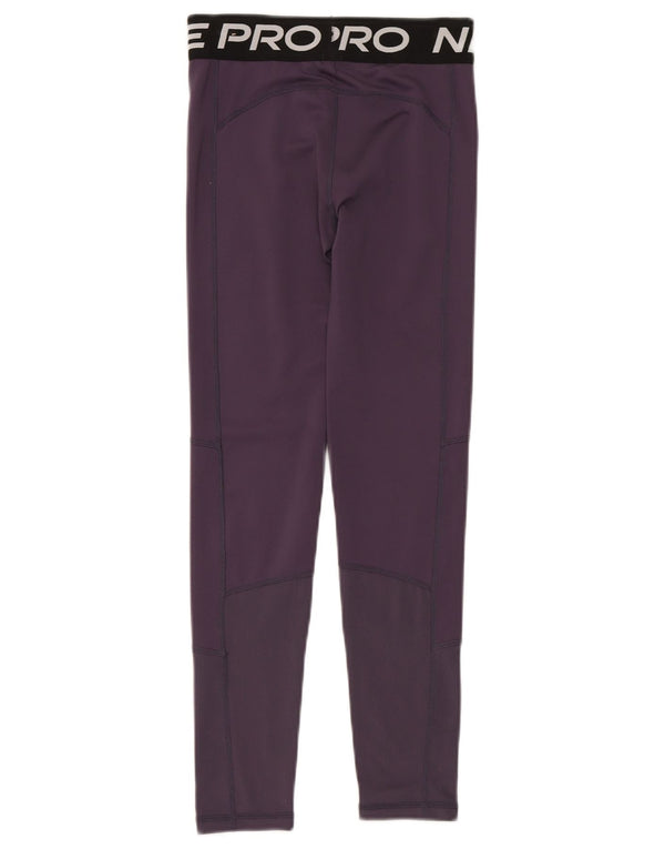 Leggings Nike Girls Dri Fit Graphic 12-13 anos Grande bloco colorido roxo
