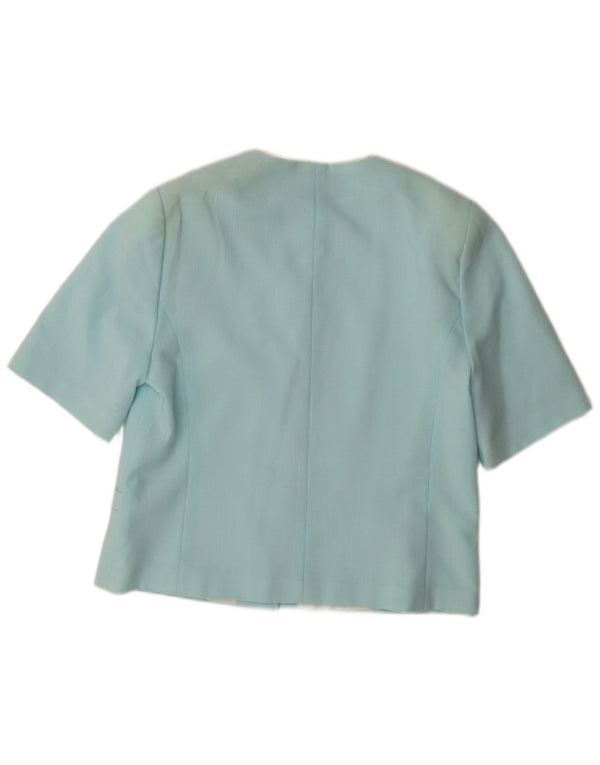 VIVIENNE LAURENCE Jaqueta blazer feminina de 5 botões Reino Unido 12 azul médio