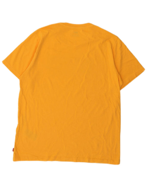 Camiseta gráfica masculina Levi's Top médio algodão amarelo