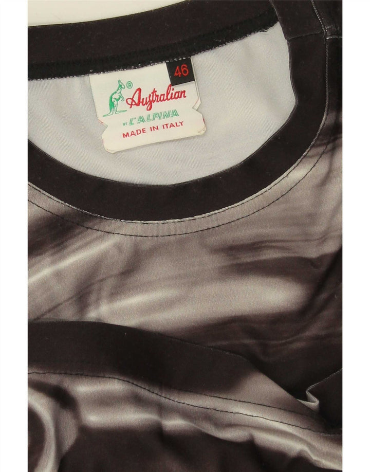 Camiseta masculina com padrão abstrato AUSTRALIAN L'ALPINA Top IT 46 pequena preta