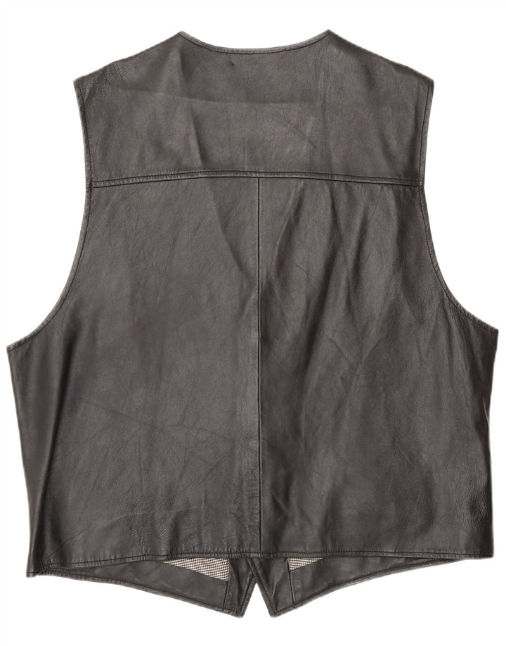 Colete de couro masculino Canadá XL couro preto