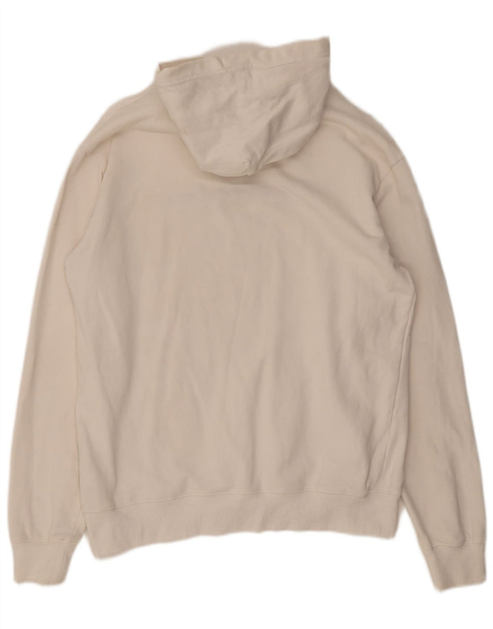 Jumper com capuz gráfico masculino Champion grande branco