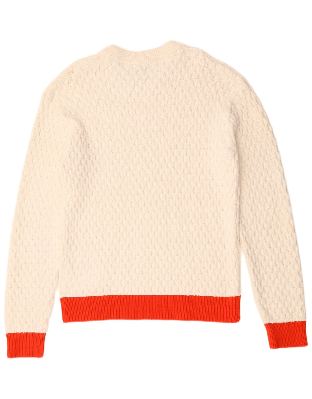 Suéter masculino Calvin Klein com gola redonda, algodão colorblock branco médio