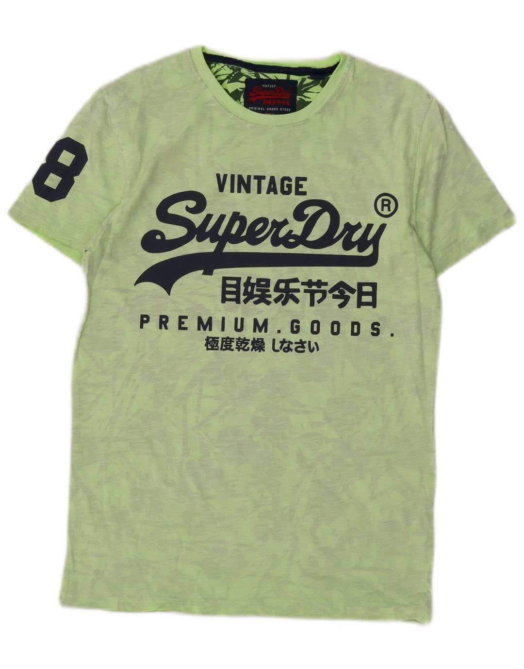 Camiseta masculina gráfica SUPERDRY Top XS algodão verde