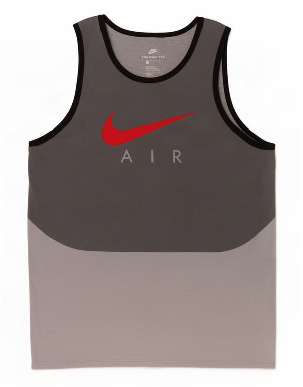 Colete gráfico masculino Nike Athletic Cut Top cinza médio colorblock poliéster