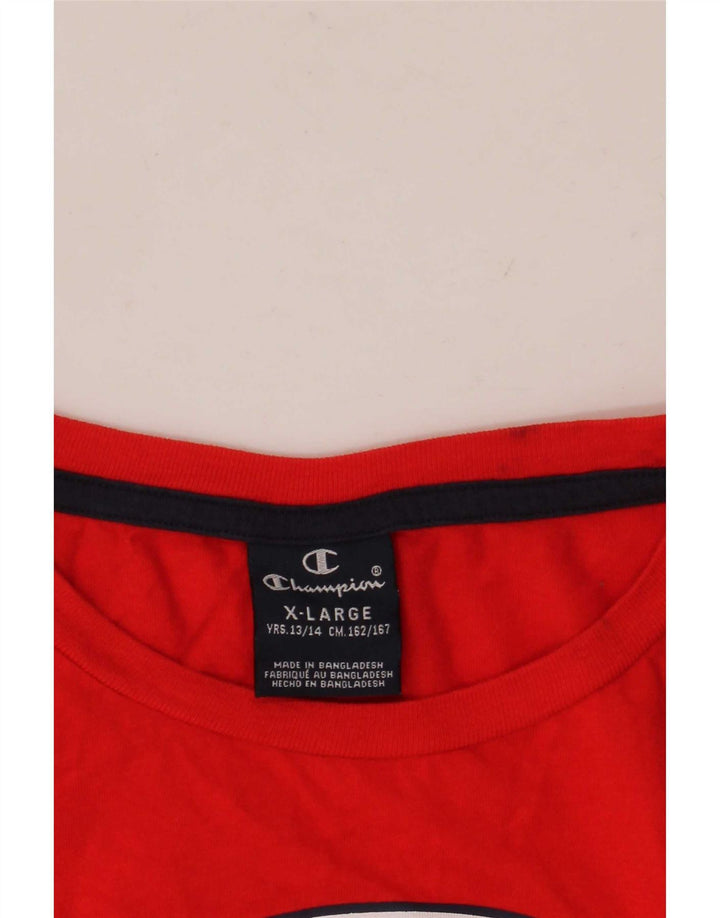 Colete gráfico Champion Boys Top 13-14 anos XL vermelho