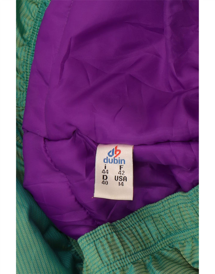 Jaqueta de esqui superdimensionada feminina Dubin IT 44 Medium Green Colourblock Nylon