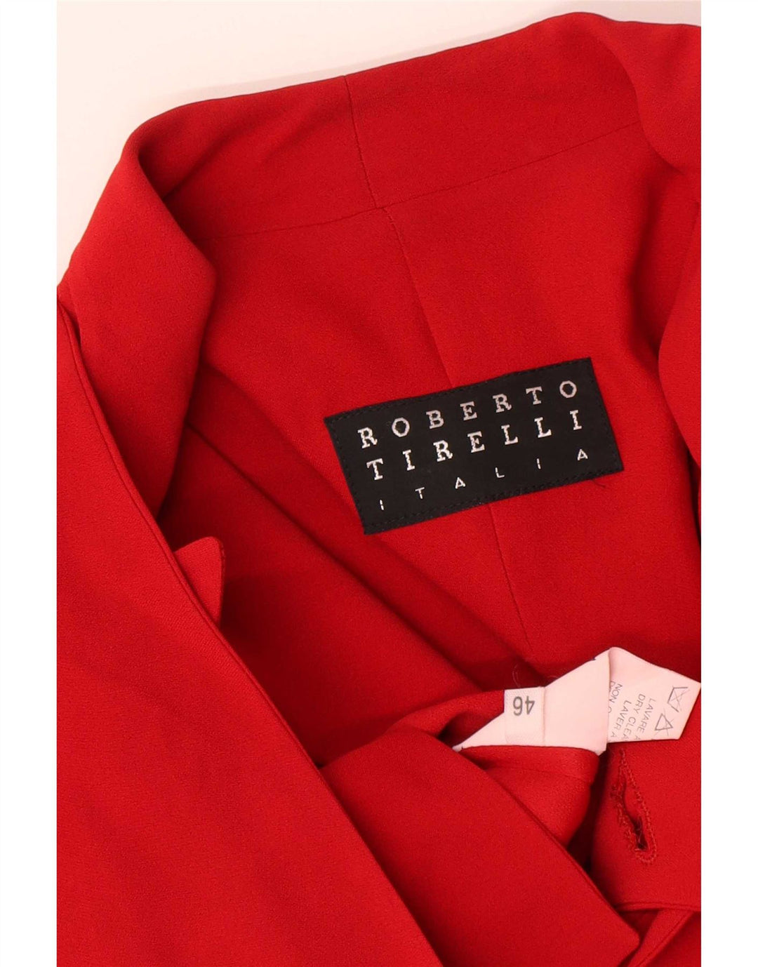 Blazer feminino vintage com corte de 1 botão IT 46 Viscose vermelha grande
