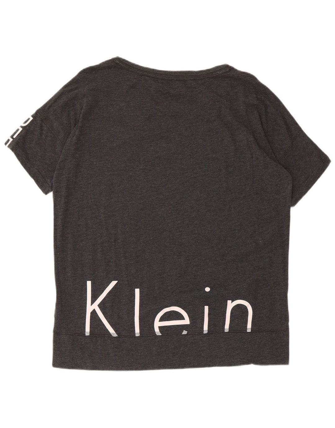Calvin Klein Camiseta Feminina Performance Graphic Top UK 14 Cinza Médio
