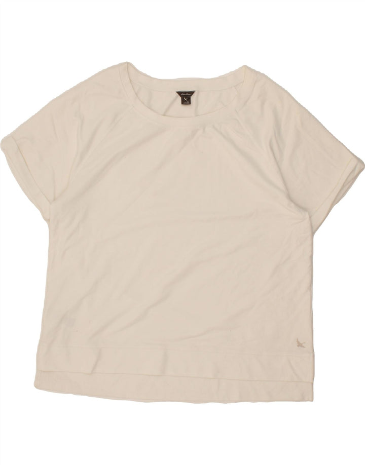 EDDIE BAUER Womens T-Shirt Top UK 18 XL White Cotton Vintage Eddie Bauer and Second-Hand Eddie Bauer from Messina Hembry 