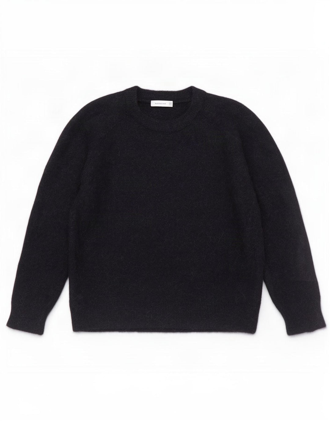 Suéter feminino Zara com gola redonda, Reino Unido 14, médio, azul marinho, poliamida