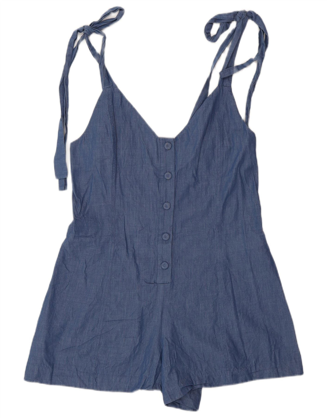 Macacão feminino Zara UK 10 pequeno algodão azul