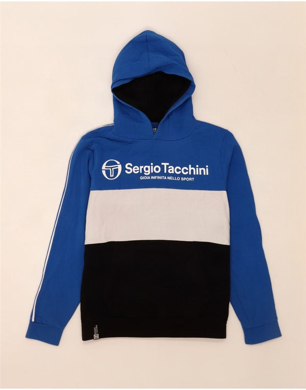 Sergio Tacchini Meninos moletom com capuz 9-10 anos Colorblock multicolorido