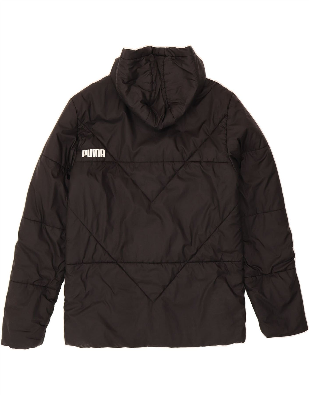PUMA Mens Hooded Padded Jacket UK 36 Small Black Vintage Puma and Second-Hand Puma from Messina Hembry 