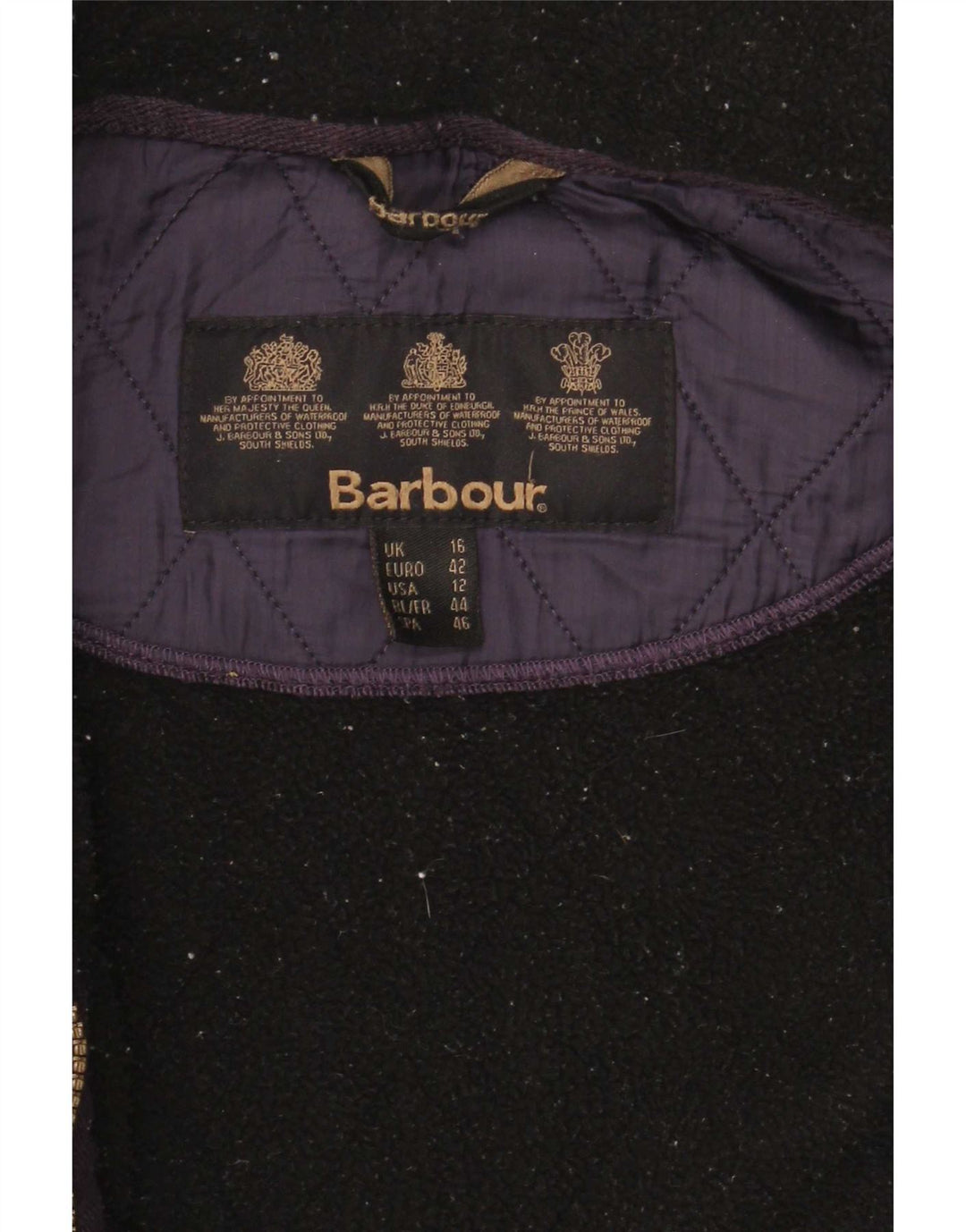 Jaqueta acolchoada feminina Barbour UK 16 grande azul marinho