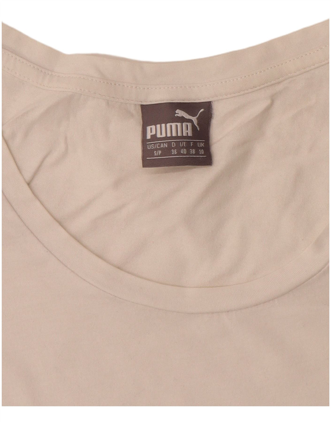 Puma Camiseta Feminina Top UK 10 Pequena Branca