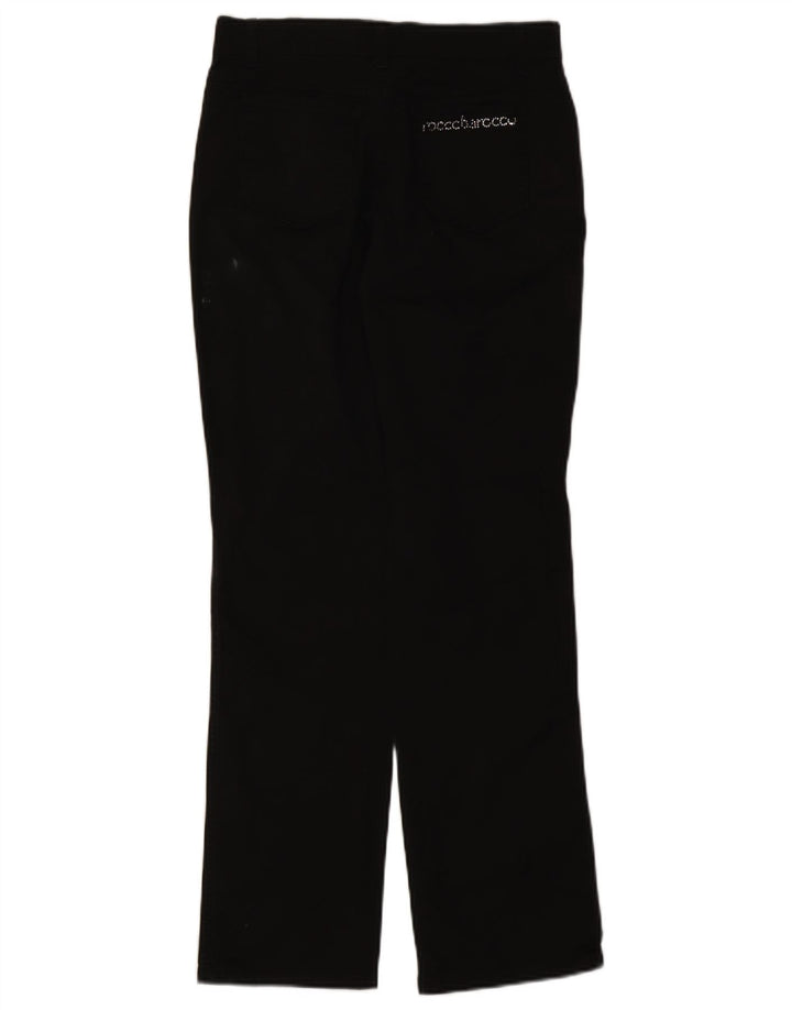 Calça jeans reta feminina Roccobarocco W27 L30 preta