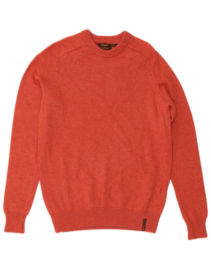 Suéter masculino SUPERDRY com gola redonda e lã laranja médio