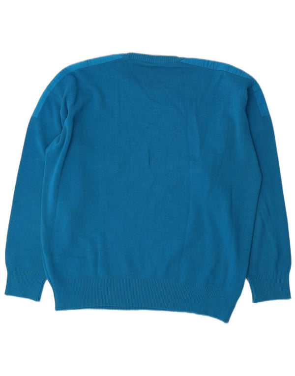 Suéter masculino Navigare com gola redonda IT 50/52 XL lã azul