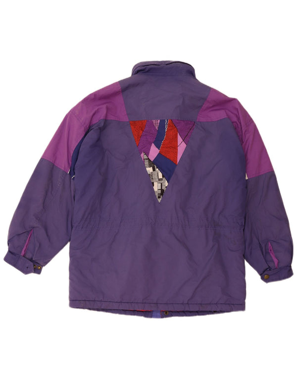 Jaqueta de esqui masculina SERGIO TACCHINI com capuz UK 40 grande bloco colorido azul marinho