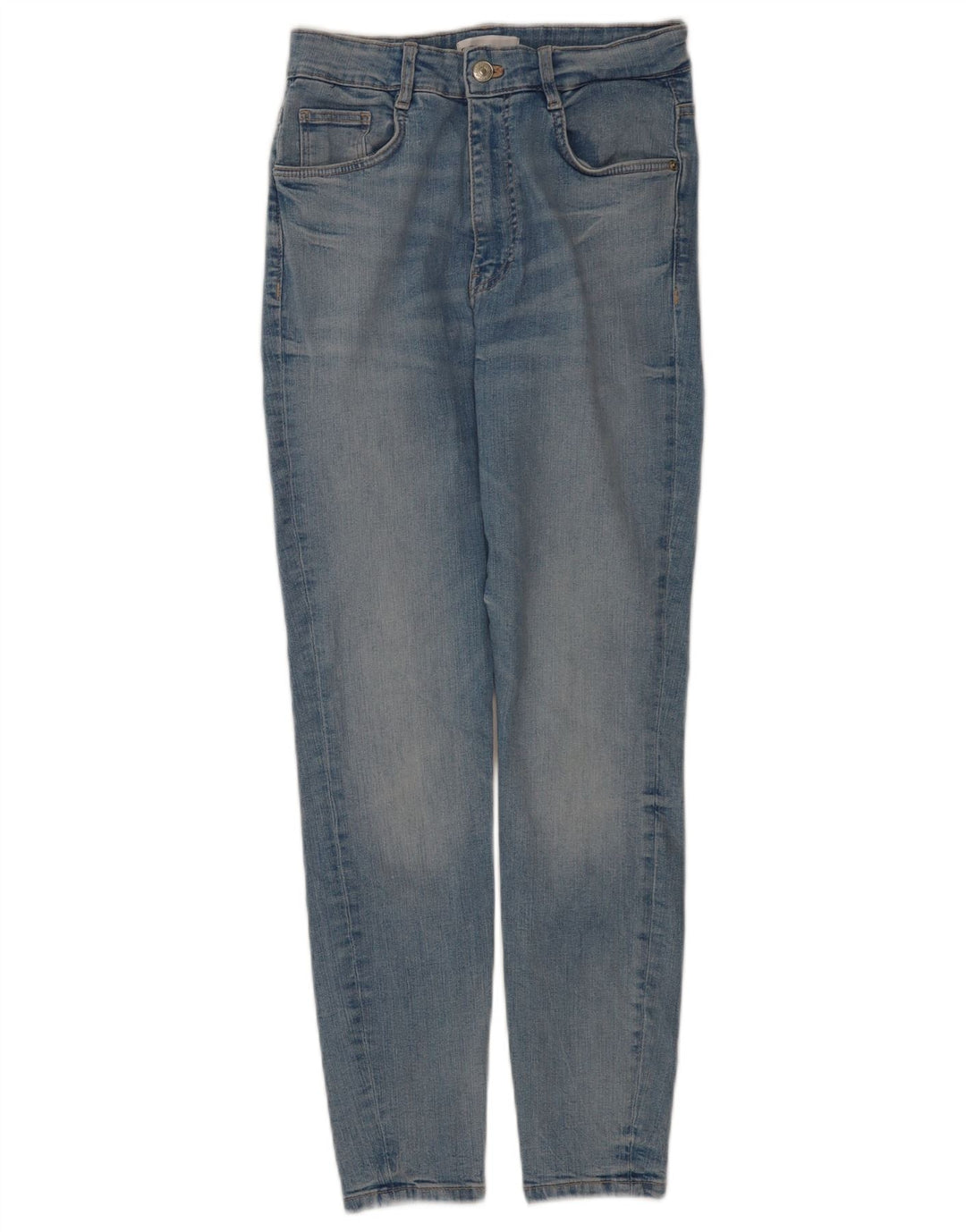 Zara Jeans Slim Feminino EU 38 Pequeno W28 L28 Azul Algodão